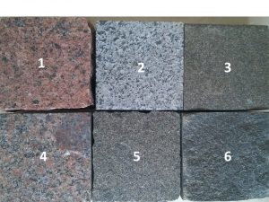 Granity - zestawienie wybranych kolorów